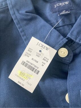 J. Crew Classic Navy Twill Shirt